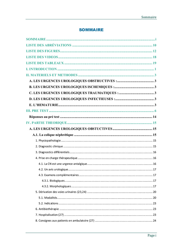 LES URGENCES UROLOGIQUES