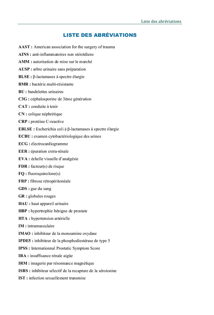 LES URGENCES UROLOGIQUES