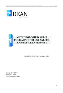 Méthodologie d'audit pour apporter une valeur ajoutée à l'entreprise