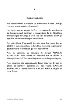 Aide-mémoire pour la lecture de l'électrocardiogramme pour étudiant