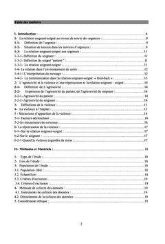 L'impact de la violence sur la relation soignant-soigné
