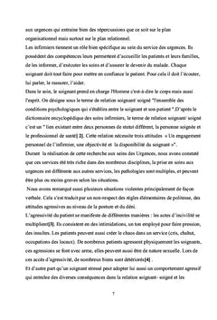 L'impact de la violence sur la relation soignant-soigné