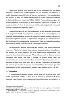 De l'immatriculation des sociétés coopératives en droit congolais