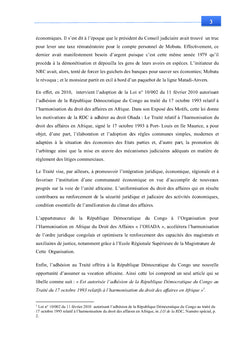 Etude critique des innovations de l'Ohada par rapport à loi n° 90-046