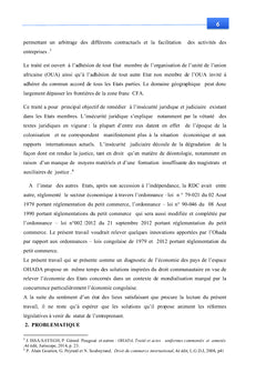 Etude critique des innovations de l'Ohada par rapport à loi n° 90-046