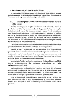 Actes de concertations locales des intervenants du secteur économique