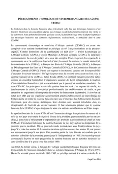 Opérations et Techniques Bancaires en zone CEMAC