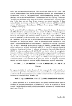 Opérations et Techniques Bancaires en zone CEMAC