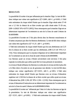 AVORTEMENT EN MILIEU URBAIN
