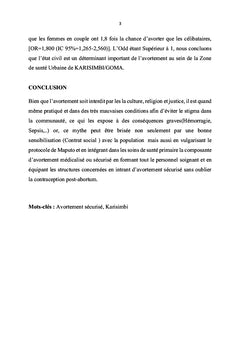 AVORTEMENT EN MILIEU URBAIN