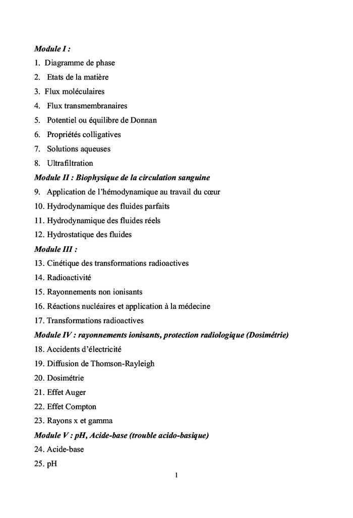 Biophysique en PASS-LAS