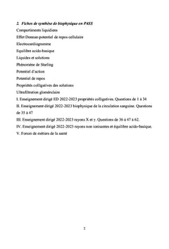 Biophysique en PASS-LAS