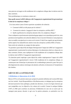L'impact de la RSE perçue sur l'engagement organisationnel