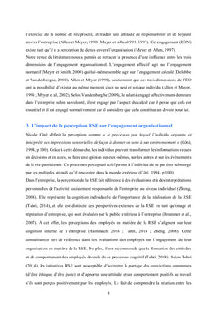 L'impact de la RSE perçue sur l'engagement organisationnel