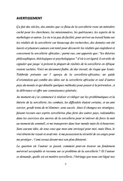 Aperçu et traité de la sorcellerie africaine