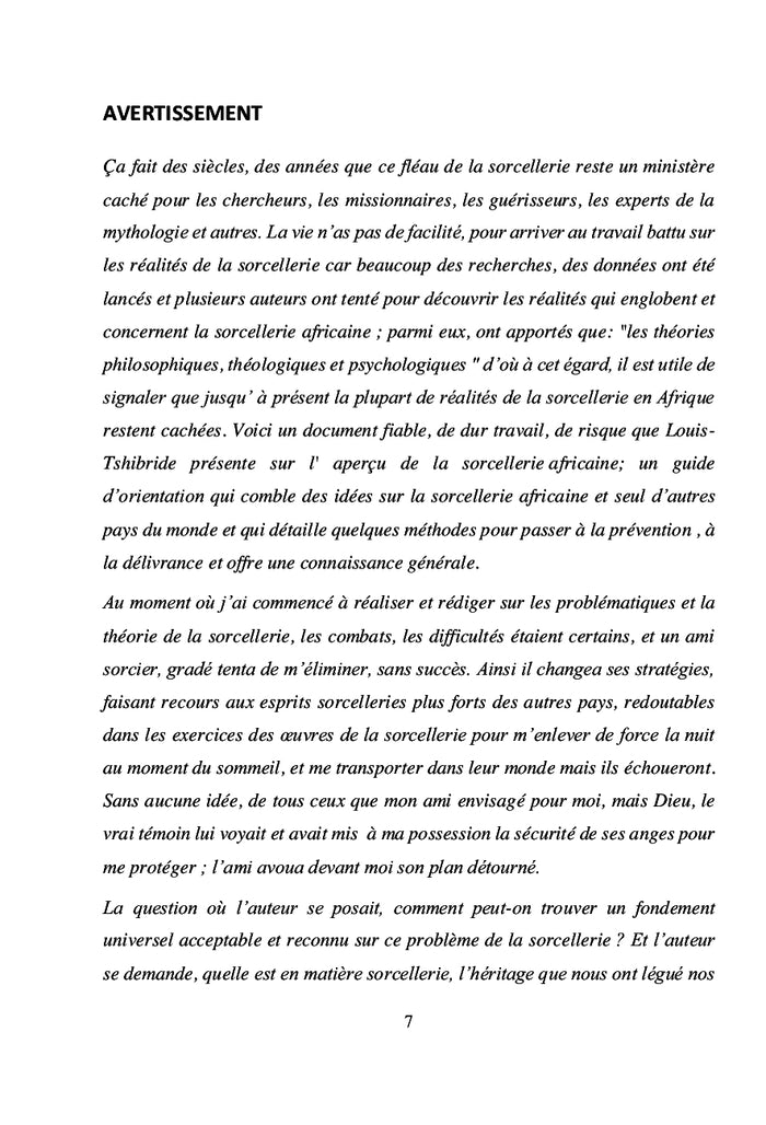 Aperçu et traité de la sorcellerie africaine