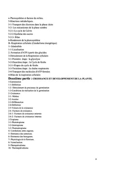 Physiologie Végétale