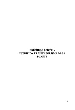 Physiologie Végétale