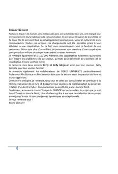 Le développement économique et social à travers la coopérative