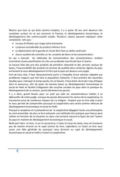 Le développement économique et social à travers la coopérative