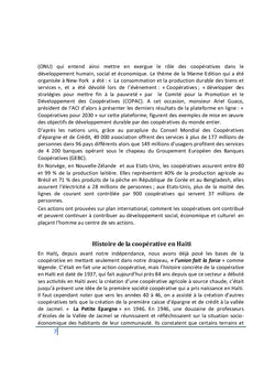 Le développement économique et social à travers la coopérative