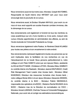 Evaluation des Systèmes de Contrôle Interne et de Gestion des Risques