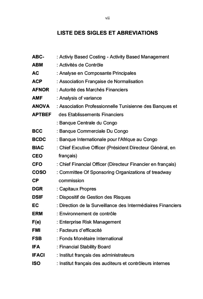 Evaluation des Systèmes de Contrôle Interne et de Gestion des Risques