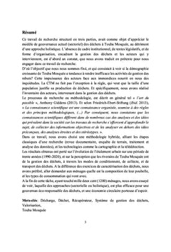 REGARD CROISE SUR LES PERCEPTIONS DU «DECHET»