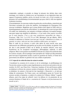 REGARD CROISE SUR LES PERCEPTIONS DU «DECHET»