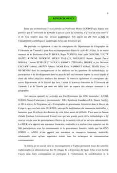 Participation communautaire, gouvernance foncière durable au Cameroun