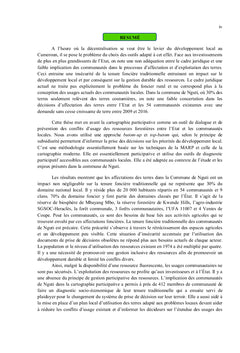 Participation communautaire, gouvernance foncière durable au Cameroun