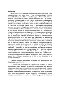 LA CHINE ET LA COTE D'IVOIRE:UN DYNAMISME DES RELATIONS DE 1994 A 1999