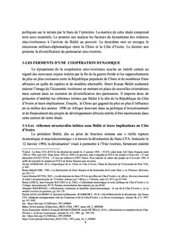 LA CHINE ET LA COTE D'IVOIRE:UN DYNAMISME DES RELATIONS DE 1994 A 1999