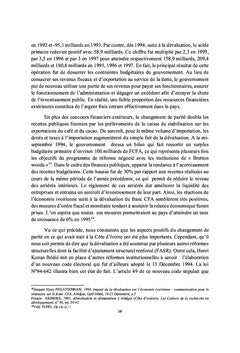 LA CHINE ET LA COTE D'IVOIRE:UN DYNAMISME DES RELATIONS DE 1994 A 1999