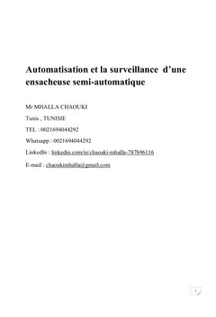 Automatisation et la surveillance d'une ensacheuse semi-automatique