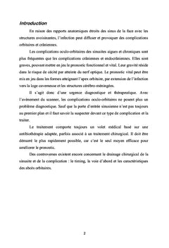 Les Complications Orbitaires des Sinusites Bacteriennes