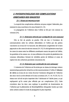 Les Complications Orbitaires des Sinusites Bacteriennes