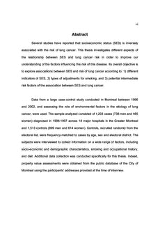 Relation entre statut socio-économique et cancer du poumon