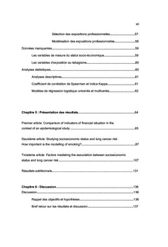 Relation entre statut socio-économique et cancer du poumon