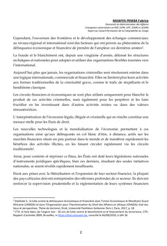 La lutte contre la fraude et le blanchiment des capitaux