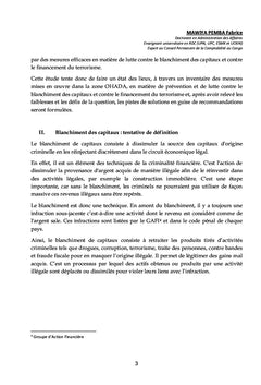 La lutte contre la fraude et le blanchiment des capitaux