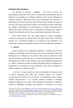 CONTRAT D'ÉTAT ET SÉCURITÉ DES INVESTISSEMENTS PÉTROLIERS