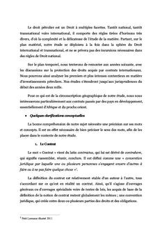 CONTRAT D'ÉTAT ET SÉCURITÉ DES INVESTISSEMENTS PÉTROLIERS