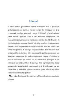 Le droit pénal des marchés publics au Cameroun et en France :
