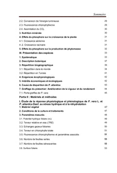 Comportement écophysiologique du pistachier,soumis au stress