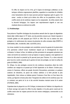 EFFETS DES CONFLITS ARMÉS SUR LES AIRES PROTEGÉES EN RDC
