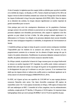 EFFETS DES CONFLITS ARMÉS SUR LES AIRES PROTEGÉES EN RDC