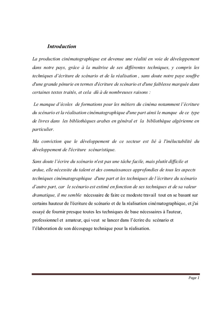 Ecrire un scénario original ou adapter pour le cinéma & son découpage