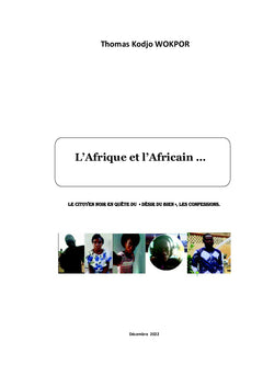 L'Afrique et l'Africain ...