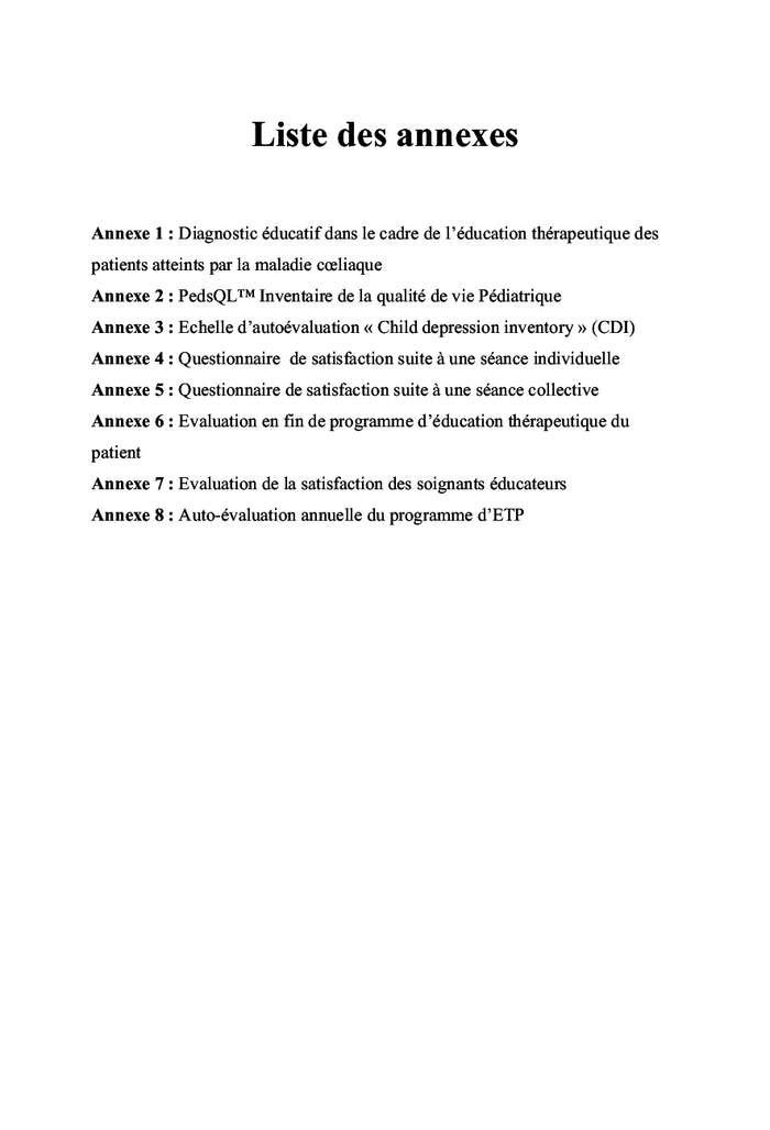 EDUCATION THERAPEUTIQUE DE L'ENFANT ATTEINT DE MALADIE COELIAQUE